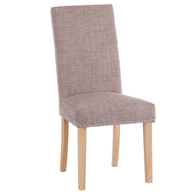 Lancelot Studded Back Dining Chair Brown